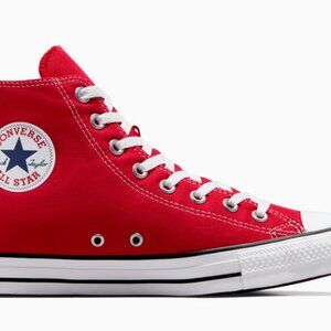 chuck taylor all star canvas - red high top - size 8